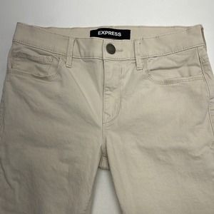 Express Cream Jeggings Versatile Style